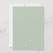Rustic Eucalyptus Greenery Wedding Invitation Einladung (Rückseite)