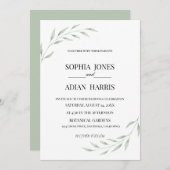 Rustic Eucalyptus Greenery Wedding Invitation Einladung (Vorne/Hinten)
