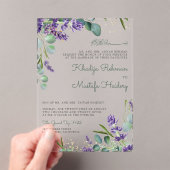 Rustic Eucalyptus Lavender Floral Islamic Wedding Acryleinladungen (Insitu (Handheld))