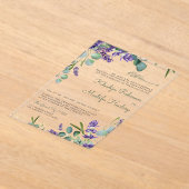 Rustic Eucalyptus Lavender Floral Islamic Wedding Acryleinladungen (Ablage )