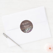 Rustic Eucalyptus & Lavender Wedding Runder Aufkleber (Umschlag)