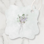 Rustic Eucalyptus & Lavender Wedding Vielen Dank Geschenkanhänger (Rückseite)