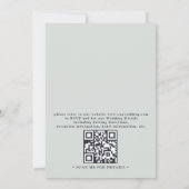 Rustic Eucalyptus Leaves Greenery QR Code Wedding Einladung (Rückseite)