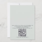 Rustic Eucalyptus Leaves Greenery QR Code Wedding Einladung (Rückseite)