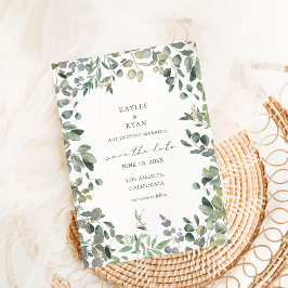 Rustic Eucalyptus Save the Date