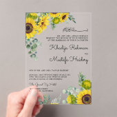 Rustic Eucalyptus Sunflower Islamic Muslim Wedding Acryleinladungen (Insitu (Handheld))