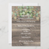 RUSTIC EUCALYPTUS TIMBER WEDING INVITATION EINLADUNG (Vorderseite)