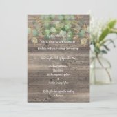 RUSTIC EUCALYPTUS TIMBER WEDING INVITATION EINLADUNG (Stehend Vorderseite)