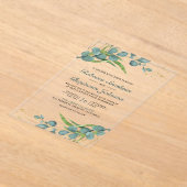 Rustic Eucalyptus Wedding Acryleinladungen (Ablage )
