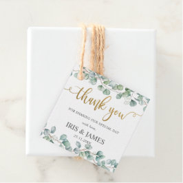 Rustic Eukalyptus Greenery Leafy Wedding Vielen Da Geschenkanhänger