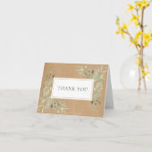 Rustic Eukalyptus Greenery Vielen Dank Karte (Gelbe Blume)