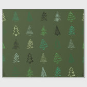 "Rustic Evergreen Christmas Wrapping Paper" Geschenkpapier (Flach)