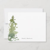 Rustic Evergreen Personalisiert Stationery Mitteilungskarte (Vorderseite)