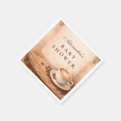 Rustic Fall A Baby Is Brewing Baby Shower Serviette (Ecke)