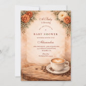 Rustic Fall A Baby Is Brewing Einladung (Vorderseite)