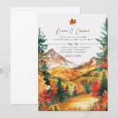 Rustic Fall Autumn Landscape Wedding Invitation Einladung (Vorne/Hinten)