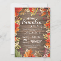 Rustic Fall Baby Dusche Einladung