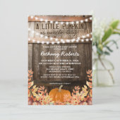 Rustic Fall Baby Dusche Einladung (Stehend Vorderseite)