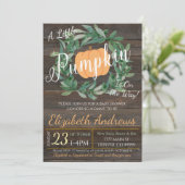 Rustic Fall Baby Dusche Party Einladung (Stehend Vorderseite)