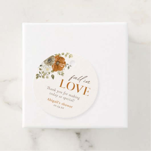 Rustic Fall Blume Brautparty Vielen Dank Geschenkanhänger (Beispiel)