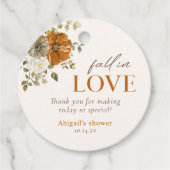 Rustic Fall Blume Brautparty Vielen Dank Geschenkanhänger (Vorderseite)
