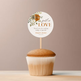 Rustic Fall Blume Brautparty Vielen Dank Runder Aufkleber