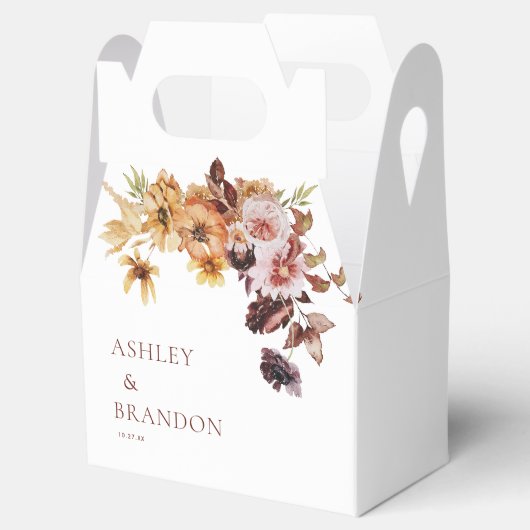 Rustic Fall Boho Floral Wedding Geschenkschachtel (Geöffnet)