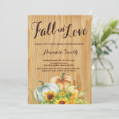 Rustic Fall Bridal Dusche Einladung (Stehend Vorderseite)