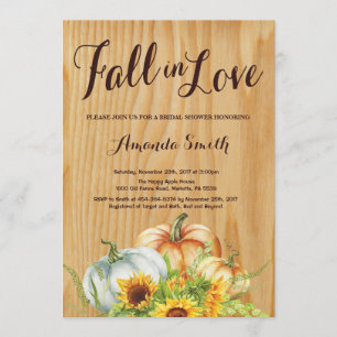 Rustic Fall Bridal Dusche Einladung