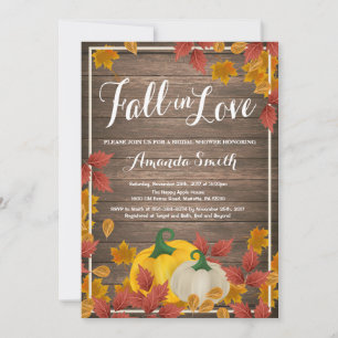 Rustic Fall Bridal Dusche Einladung