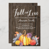 Rustic Fall Bridal Dusche Einladung (Vorne/Hinten)