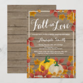 Rustic Fall Bridal Dusche Einladung (Vorne/Hinten)