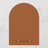 Rustic Fall Burnt Sienna Beige Floral Wedding Einladung (Rückseite)