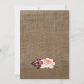 Rustic Fall Christening 1. Geburtstag Party Mädche Einladung (Rückseite)