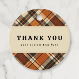 Rustic Fall Cotattcore Kariertes Foto Vielen Dank Geschenkanhänger