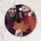 Rustic Fall Cotattcore Kariertes Foto Vielen Dank Geschenkanhänger (Rückseite)