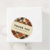 Rustic Fall Cotattcore Kariertes Foto Vielen Dank Geschenkanhänger (Beispiel)