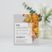 Rustic Fall Daisies Verlasse Orange Budget Wedding (Stehend Vorderseite)