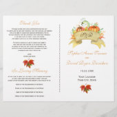 Rustic Fall Erntedank Pumpkins Hochzeitsprogramm (Vorne)