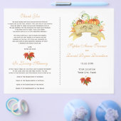 Rustic Fall Erntedank Pumpkins Hochzeitsprogramm (Einzeln)
