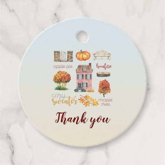 Rustic Fall Favorites Junggeselinnen-Abschied Viel Geschenkanhänger (Vorderseite)