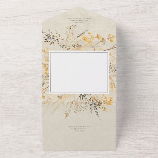 Rustic Fall Fields Wildblume No Dinner All In One Einladung (Außenbereich)