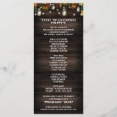 Rustic Fall Firefly Mason Jar Wedding Programs Programm (Rückseite)