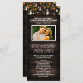 Rustic Fall Firefly Mason Jar Wedding Programs Programm (Vorne/Hinten)