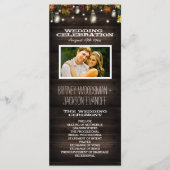 Rustic Fall Firefly Mason Jar Wedding Programs Programm (Vorderseite)