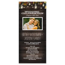 Rustic Fall Firefly Mason Jar Wedding Programs