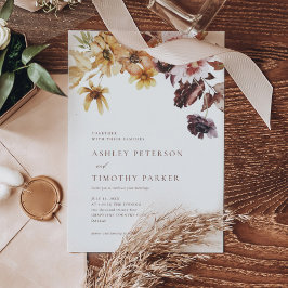 Rustic Fall Floral Boho Hochzeit Einladung