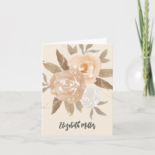 Rustic Fall Floral Brautparty Vielen Dank (Vorderseite)