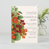 Rustic Fall Floral Modern Wedding Invitation Einladung (Stehend Vorderseite)