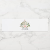 Rustic Fall Floral Pumpkin Baby Dusche Wasser Bott Wasserflaschenetikett (Einzelnes Label)